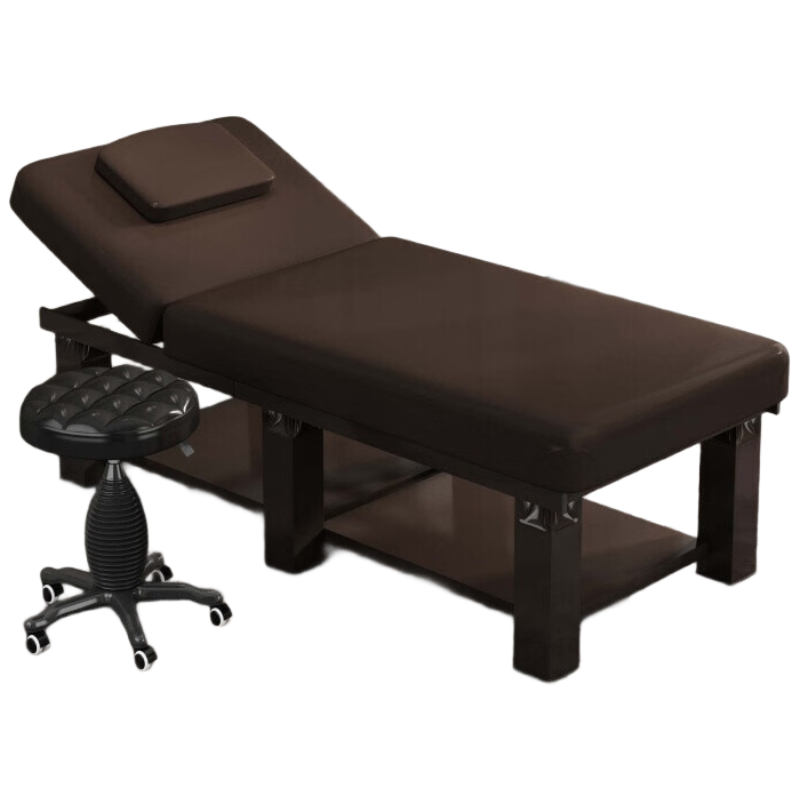 戴劲专用美容床家用采耳按摩床中医推拿床理疗床185*70cm含凳棕色