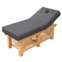 戴劲美容床理疗床采耳推拿按摩床针灸床乳胶款原木腿灰垫185*70cm