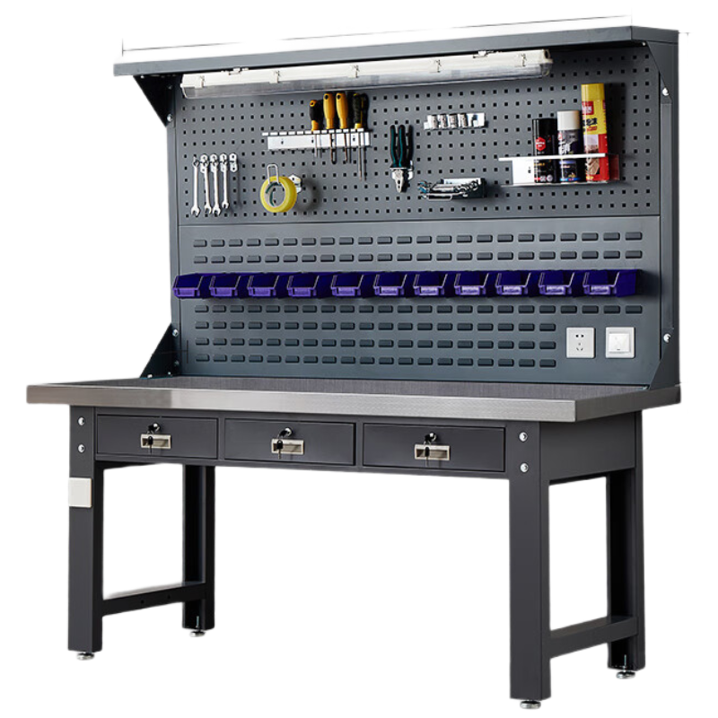 晋舰重型不锈钢工作台操作台维修台车间检验台实验台1.8米平三抽双挂