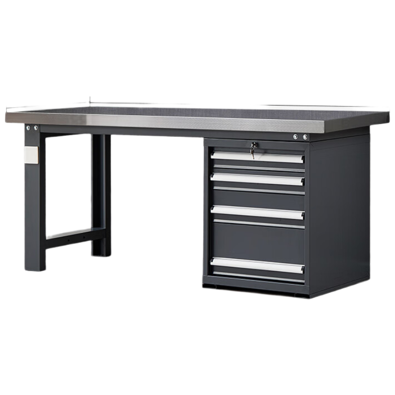 锦北重型不锈钢工作台操作台维修台车间检验台实验台1.5米偏四抽单桌