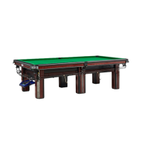 革康 GK-JSQC8504 CBSA比赛指定用台9尺中式美式黑八家用球房俱乐部台球桌木纹高配