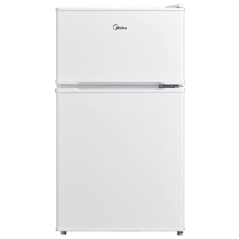 美的冰箱(Midea)88升迷你双开门小冰箱BCD-88CM白色 租房宿舍办公室小型家用双温可冷冻冷藏节能