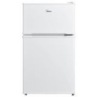 美的冰箱(Midea)88升迷你双开门小冰箱BCD-88CM白色 租房宿舍办公室小型家用双温可冷冻冷藏节能