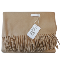 昶帛 围巾 浅咖色 条