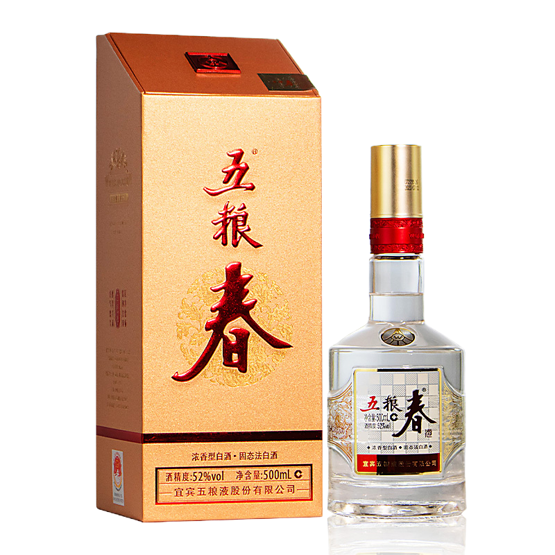 五粮液 五粮春第二代 52度500ml*1瓶 浓香型白酒