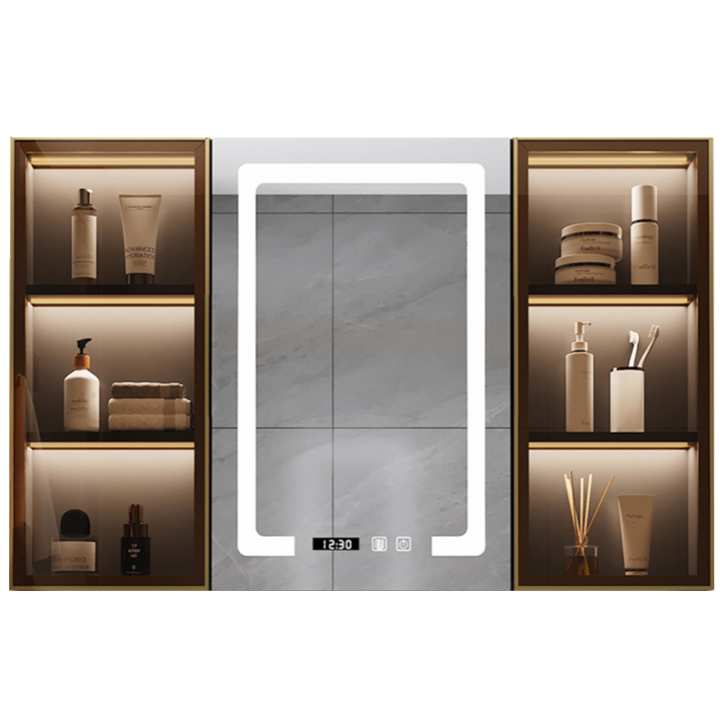 汉德斯科卫浴浴室智能镜柜家用卫生间洗手间洗手池浴室柜储物单独智能镜柜魔镜子带灯照明触摸屏化妆镜高清银镜防雾实木挂墙式