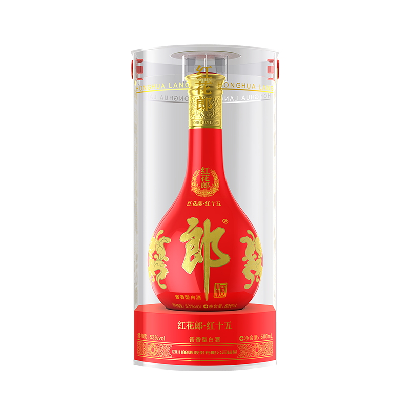 郎酒 红花郎红十五 四代五代随机发货 53度 500ml酱香型