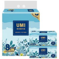 悠米C04004W 双层 塑包抽纸 180mm*130mm 200抽/包 单包装