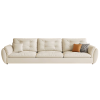 沙发客厅奶油风云朵小户型简约现代科技布艺直排家用轻奢三人位