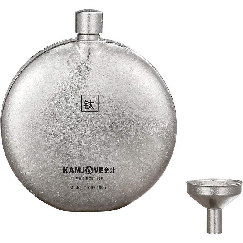 金灶T-69F纯钛酒壶随身便携水壶户外露营酒漏斗酒瓶子烧酒酒具瓶