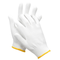 企乐丰 纱手套12付/打 耐磨工作手套防滑棉加厚白棉纱棉线 500克12付/包 整包