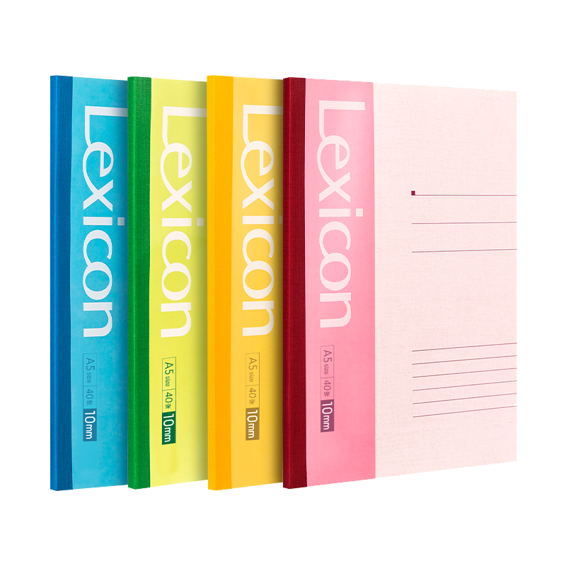 得力7651办公无线装订本 A5 混色 40张 10mm横线 12本/包