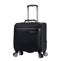 铁洋 拉杆箱 行李箱 黑色荔枝纹皮面 18寸 个