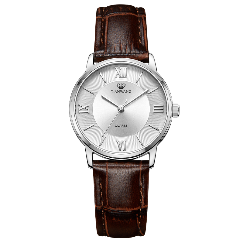 天王手表女士简约休闲皮带石英表新款正品时尚百搭气质腕表3702