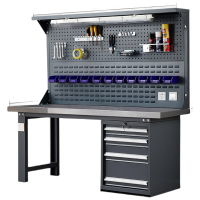 戴劲重型不锈钢工作台操作台维修台车间检验台实验台1.5米偏四抽双挂