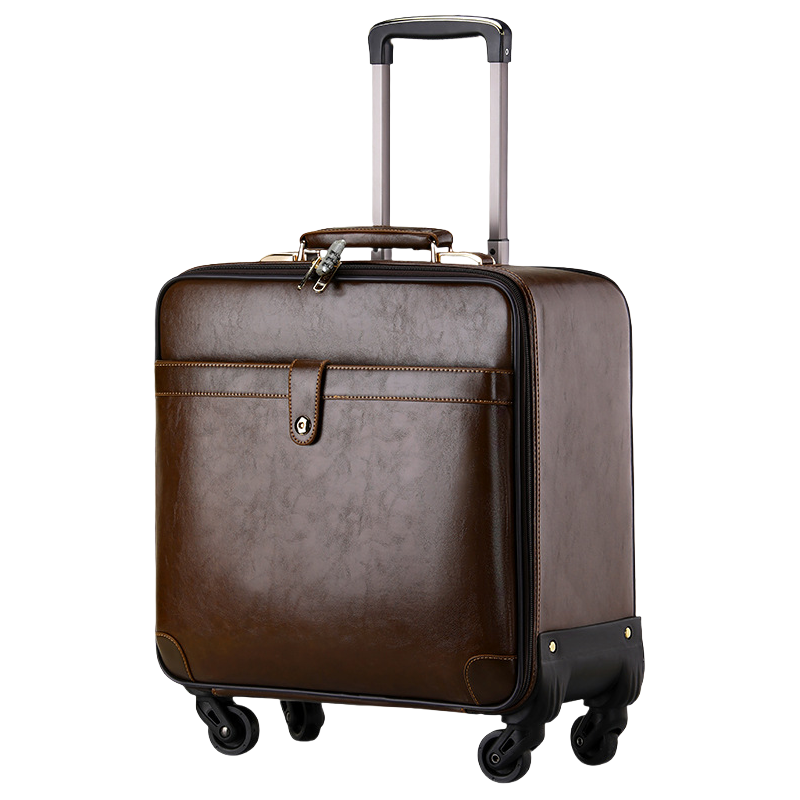 铁洋 拉杆箱 行李箱 棕油皮 16寸 个