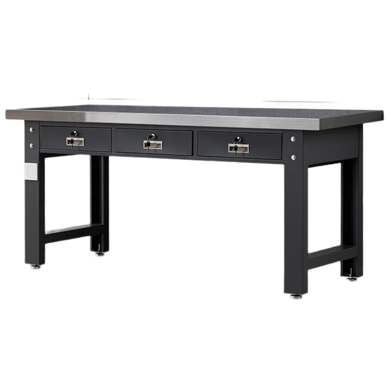 锦北重型不锈钢工作台操作台维修台车间检验台实验台1.8米平三抽单桌