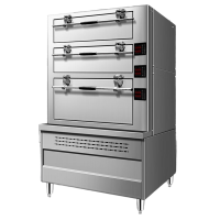 驰能商用蒸箱大型三门海鲜蒸柜电热燃气多层电蒸柜酒店餐厅食堂厨房电蒸箱多门蒸菜炖汤柜 标准电热款-30kw