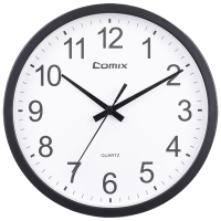 齐心 L821 挂钟 φ352mm 黑 单个装