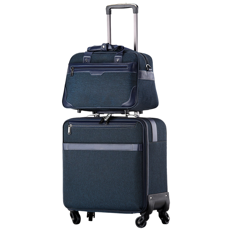 铁洋 子母拉杆箱 牛津布细纹套装 16寸 套