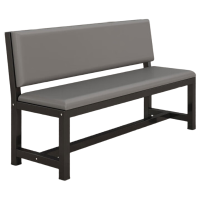 戴劲长条凳软包沙发换鞋凳等候靠背休息区长条椅子150*45*80cm单层