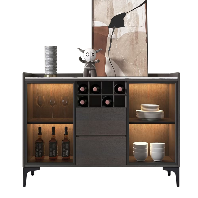 苏宁 质凡 现代简约岩板储物柜家用置物架餐边橱柜/ZF-CG025/1190*350*950mm