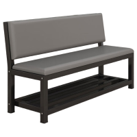 锦北长条凳软包沙发换鞋凳等候靠背休息区长条椅子140*45*80cm双层