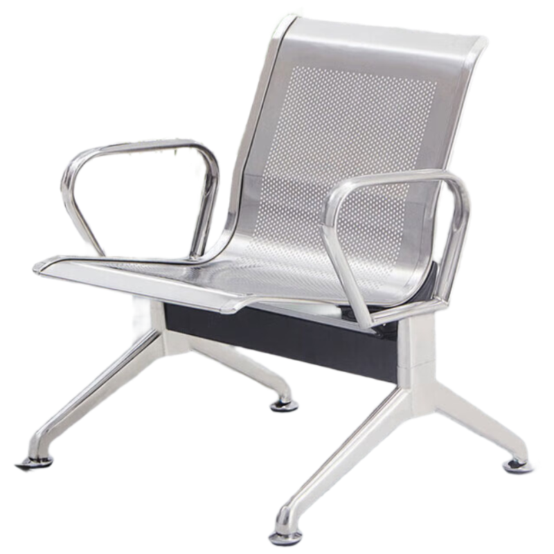 锦北不锈钢排椅加固加厚公共连排休息椅输液椅机场椅铁横梁单人位