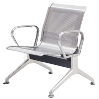 锦北不锈钢排椅加固加厚公共连排休息椅输液椅机场椅铁横梁单人位