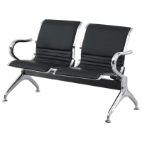 晋舰机场椅候诊椅输液椅公共座椅医院坐凳全垫休息椅等候椅双人位黑色
