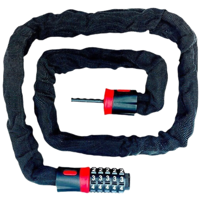 安盾帅 五位密码链条锁 粗6MM 长60CM 黑灰/黑红 ADS-6200061(计价单位:把)