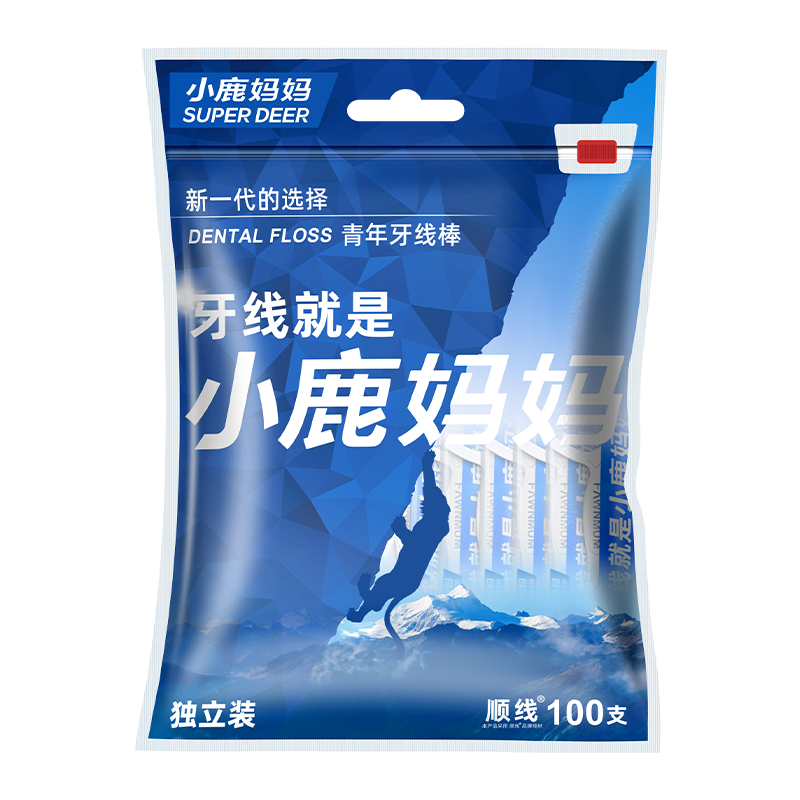 小鹿妈妈青年独立牙线3袋300支