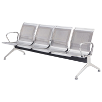 戴劲不锈钢排椅加固加厚公共连排休息椅输液椅机场椅铁横梁四人位