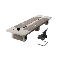 苏宁 质凡 简约现代会议室培训桌/ZF-HYZ034/3000*1400*750mm 含10椅