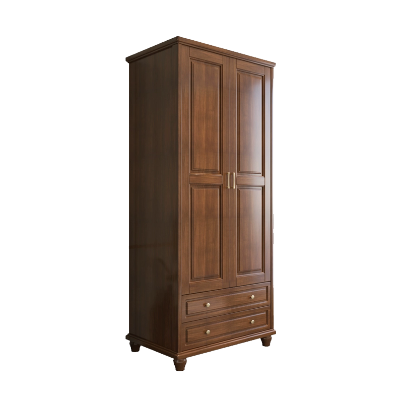 苏宁 质凡 新中式实木衣柜简约现代儿童衣橱两门/ZF-YG002/900*600*2100