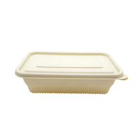 DERUIMAN一次性可降解餐盒500ml饭盒方形餐饮外卖打包盒