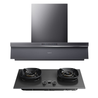 华帝(vatti)[小飞碟Max]超薄平嵌欧式烟灶联动套装 i11S66+308G变频AG玻璃面板 28风量大吸力油烟机