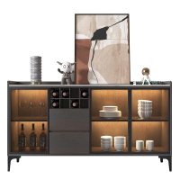 苏宁 质凡 现代简约岩板储物柜家用置物架餐边橱柜/ZF-CG026/1580*350*950mm