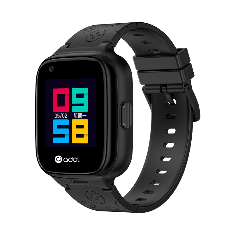 华硕a豆儿童智能电话手表A1全网通视频插卡通话微聊支付定位拍照防水学生礼物 耀夜黑