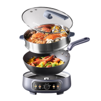 苏泊尔(SUPOR)电炒锅精铁0氟分体式电煮锅电火锅电蒸锅家用多功能蒸煮炒菜一体电热锅4.7LCJ30RF865