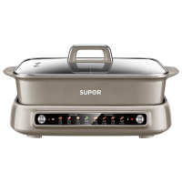 苏泊尔(SUPOR)分区控温鸳鸯电火锅多功能家用火锅专用锅 分体涮肉电煮锅 7L速沸智能多用途锅H70FC885Y