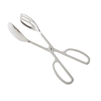 加厚 304不锈钢食品夹欧式多功能夹剪刀 沙律夹夹蛋糕夹点心夹面包夹子烧烤夹碳多用 10吋 欧式沙律夹