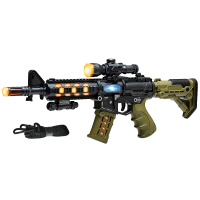 儿童玩具枪电动仿真声光伸缩机关枪冲锋枪模型男孩生日礼物3750