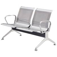 晋舰不锈钢排椅加固加厚公共连排休息椅输液椅机场椅铁横梁两人位