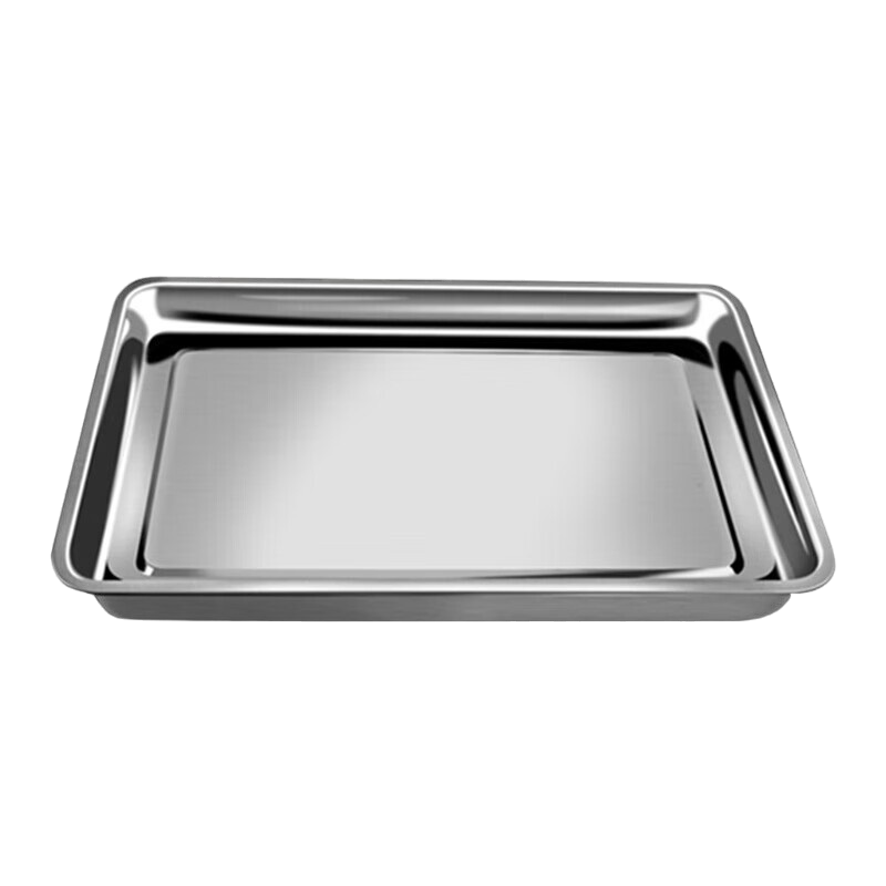 不锈钢蒸盘长方形304不锈钢蒸盘蒸箱蒸车蒸饭柜商用托盘有孔茶盘 304(无孔)