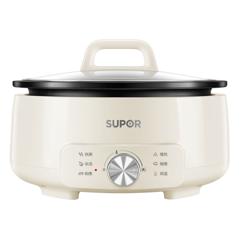 苏泊尔(SUPOR)电火锅分体式可拆洗家用4L大容量1500W多功能 多用途火锅 不粘 电煮锅 H28YK857 4L