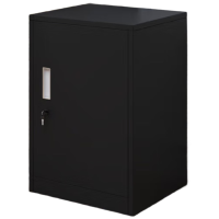 戴劲铁皮文件柜矮柜办公柜家用储物柜档案柜资料柜桌下抽屉柜黑色单门