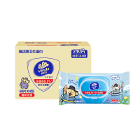 [维达×线条小狗联名]维达杀菌湿巾60片4包共240片 杀菌清洁湿纸巾擦脸擦手温和无刺激卫生清洁湿巾