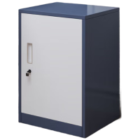 戴劲铁皮文件柜矮柜办公柜家用储物柜档案柜资料柜桌下抽屉柜灰白单门