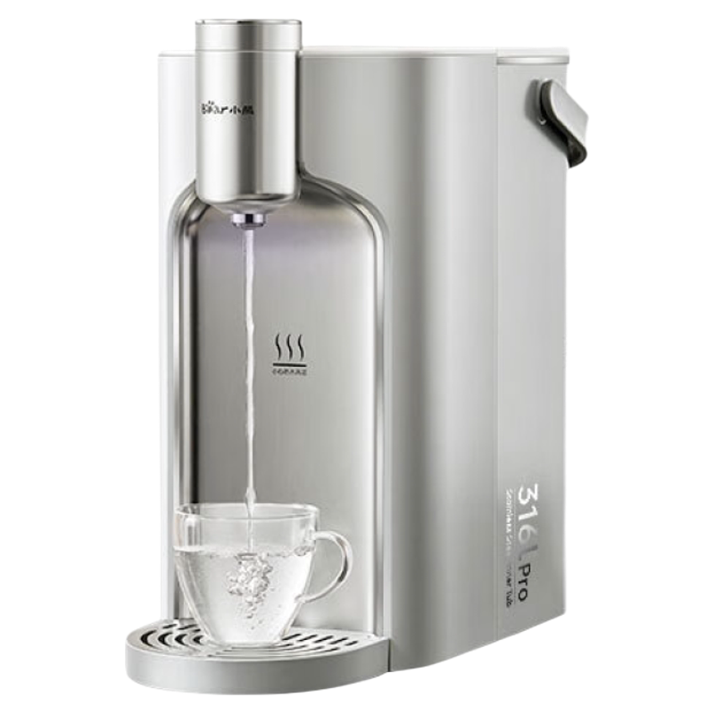 小熊(Bear)钢钢好即热饮水机家用直饮机 桌面台式饮水器不锈钢水L热水机